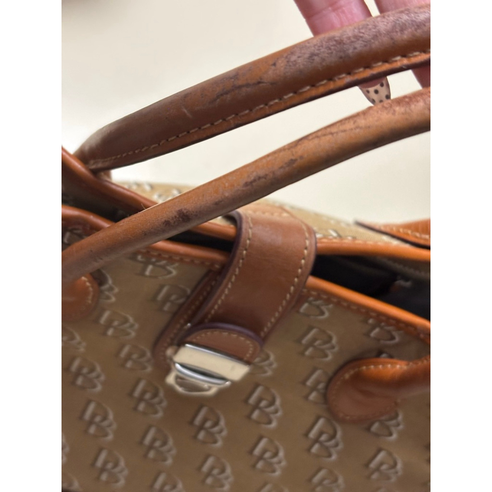 Women's Dooney & Bourke Tan Brown Monogram Satchel One Size - Picture 4 of 9